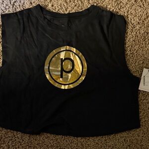 Black and Gold Women's Crop pure Barre Top. News!!